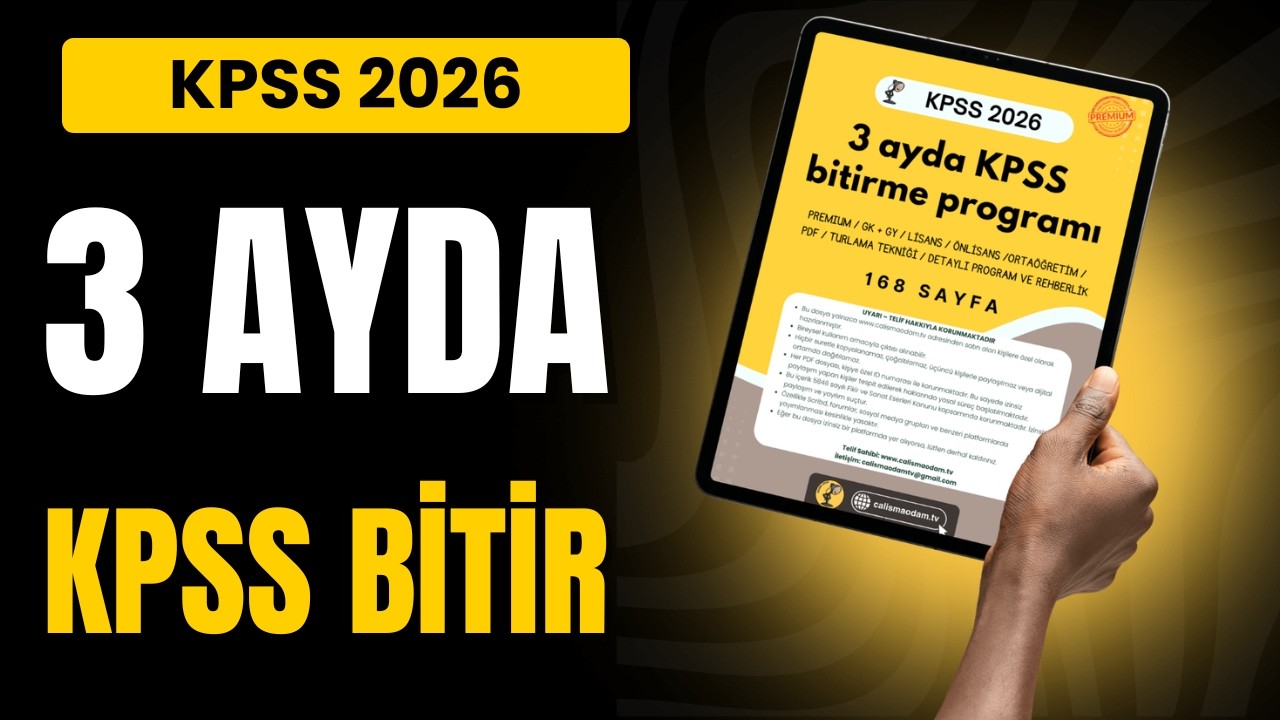 3 Ayda KPSS Bitirme Programı / KPSS 2026 / PDF