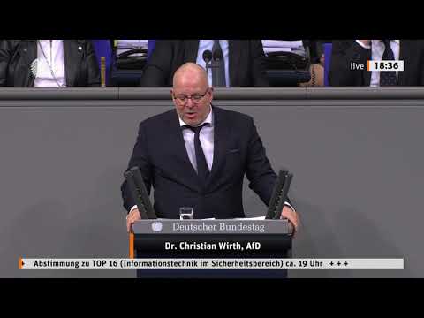 Dr. Christian Wirth Rede vom 19.12.2019 - Informationstechnik im Sicherheitsbereich
