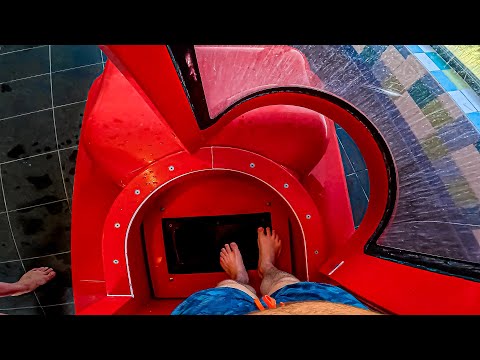 Vertical ROCKET Water Slide at Plopsaqua De Panne