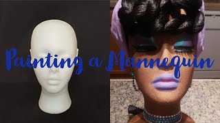 Freaky &amp; Weird ~ Painting a Foam Mannequin Head