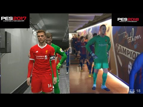 PES 18 vs PES 17 || pc graphic and gameplay comparison