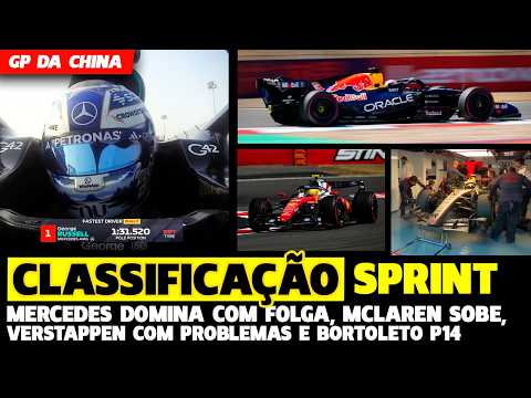🚨CLASSIFICAÇÃO SPRINT: MERCEDES DOMINA COM FOLGA, VERSTAPPEN COM PROBLEMAS, BORTOLETO | FÓRMULA 1
