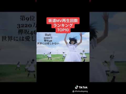 坂道MV再生回数ランキング【乃木坂46・欅坂46・日向坂46】