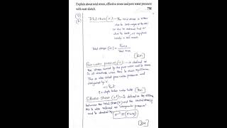 Total stress, pore water pressure & Effective stress