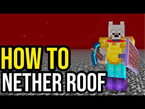 How To Get ON AND OFF NETHER ROOF in Minecraft Bedrock!