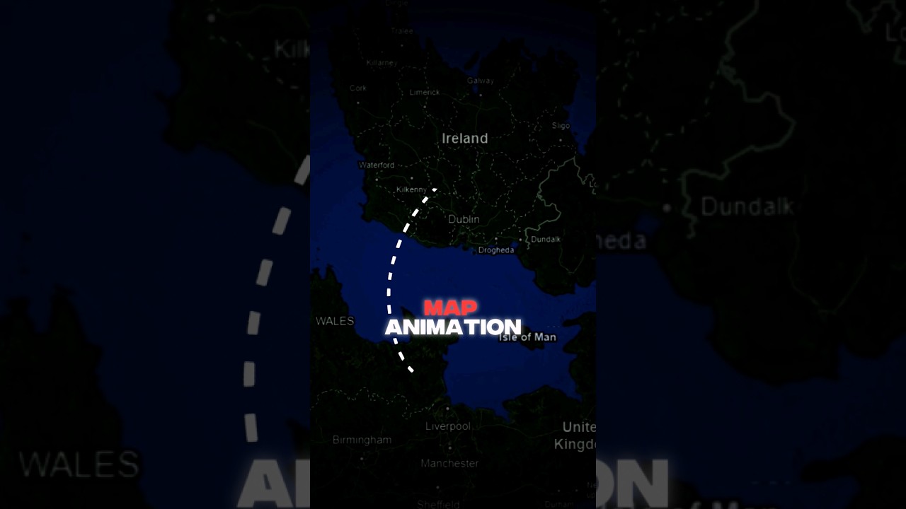 HOW to do MAP ANIMATION!  #videoediting #canva #animation