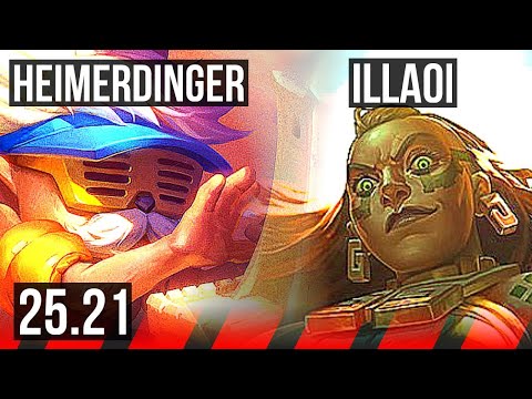 HEIMERDINGER vs ILLAOI (TOP) | 64k DMG, 7 solo kills, Legendary, 18/4/2 | EUW Master | 25.21