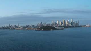 Early morning arrival into Sydney on the Royal Princess, February 2025  -  time lapse