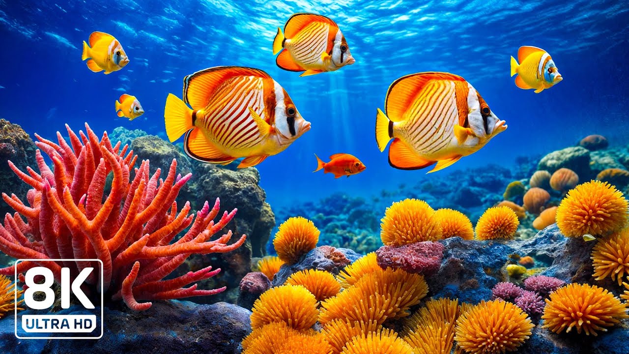 Azure Serenity 8K 🐡 Ocean Dreams – Peaceful Relaxing Music for Inner Balance