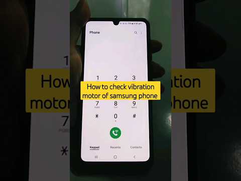 How to check vibration motor of samsung phone #shorts #vibrationmode #samsung