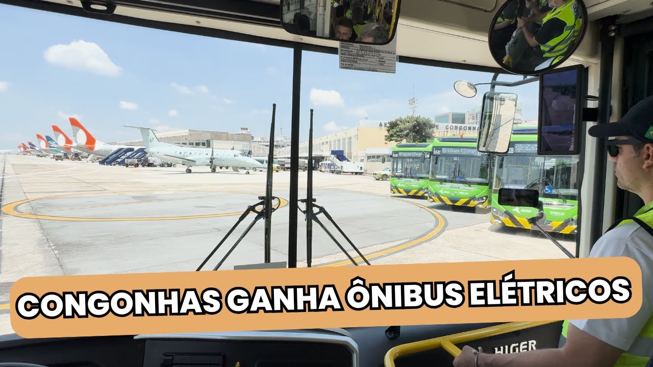 AEROPORTO DE CONGONHAS GANHA 10 ÔNIBUS ELÉTRICOS