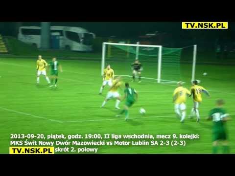 tv.nsk.pl 2013-09-20 MKS Świt Nowy Dwór Mazowiecki - Motor Lublin 2-3 (2-3) skrót 2. połowy