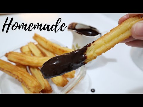 Churros and Hot Chocolate Dip Recipe. No oven needed