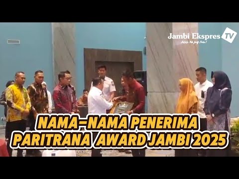 NAMA-NAMA PENERIMA PARITRANA AWARD PROVINSI JAMBI 2025