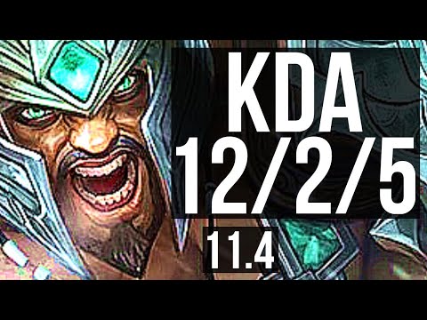 TRYNDAMERE vs KAI'SA (TOP) | 1100+ games, 12/2/5, 1.1M mastery, Godlike | EUW Master | v11.4