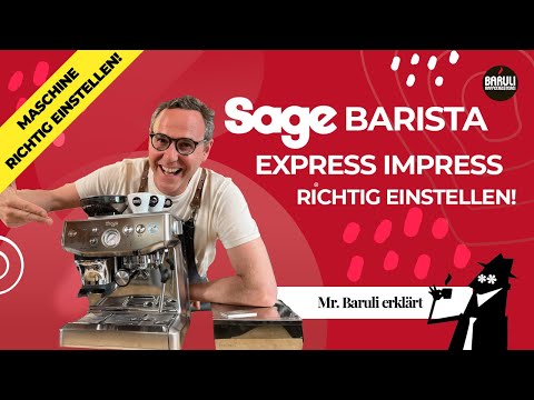 Mr. Baruli sets up Sage Barista Express Impress correctly.