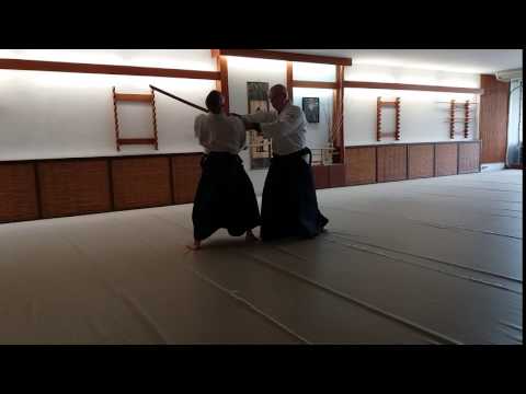Shane Riley Shihan (7th Dan) and Sensei Tony Heseltine (6th Dan) - 5th Bokken Awase