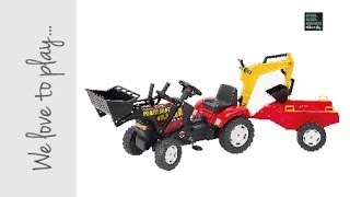 preview picture of video 'Speelgoed trap tractor Country + voorlader en trailer, van Falk art. 975N, EAN 3016200975144'