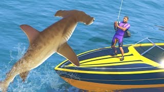 GTA 5 Mods - DEADLIEST CATCH FISHING MOD | CATCHING SHARKS AND RARE FISH! (GTA 5 PC Mods)