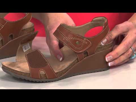 Earth Origins Nubuck Wedges w/ Adjustable Strap - Keira with Leah Williams