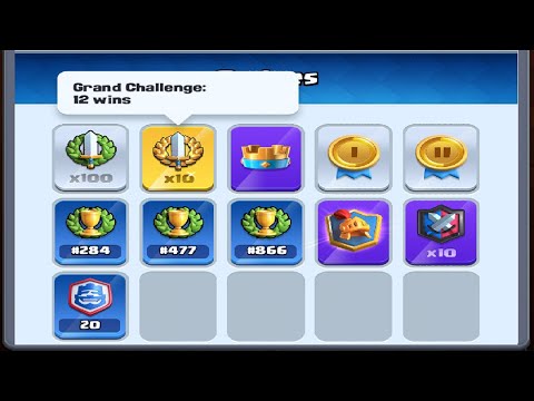 x10 12 Win Grand Challenges in Clash Royale 🌙