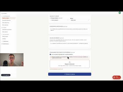 Créer une séance