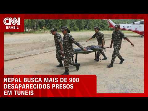 Corrida contra o tempo busca trabalhadores presos em túneis no Nepal | CNN NOVO DIA