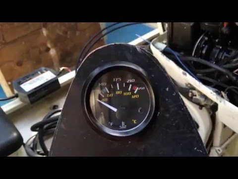 How to install a Temperature Sensor & Gauge on Outboard Motor
