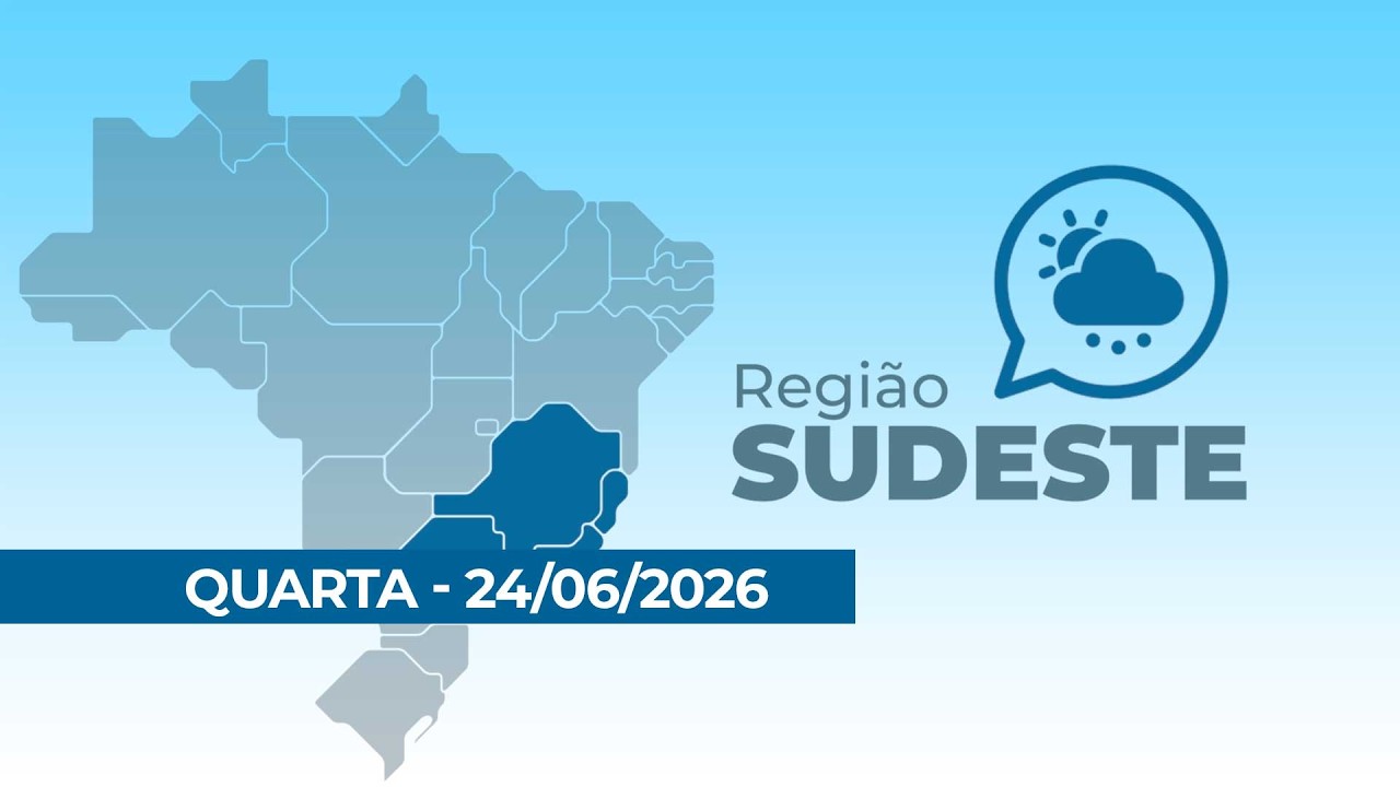 Previsão do tempo para o Sudeste
