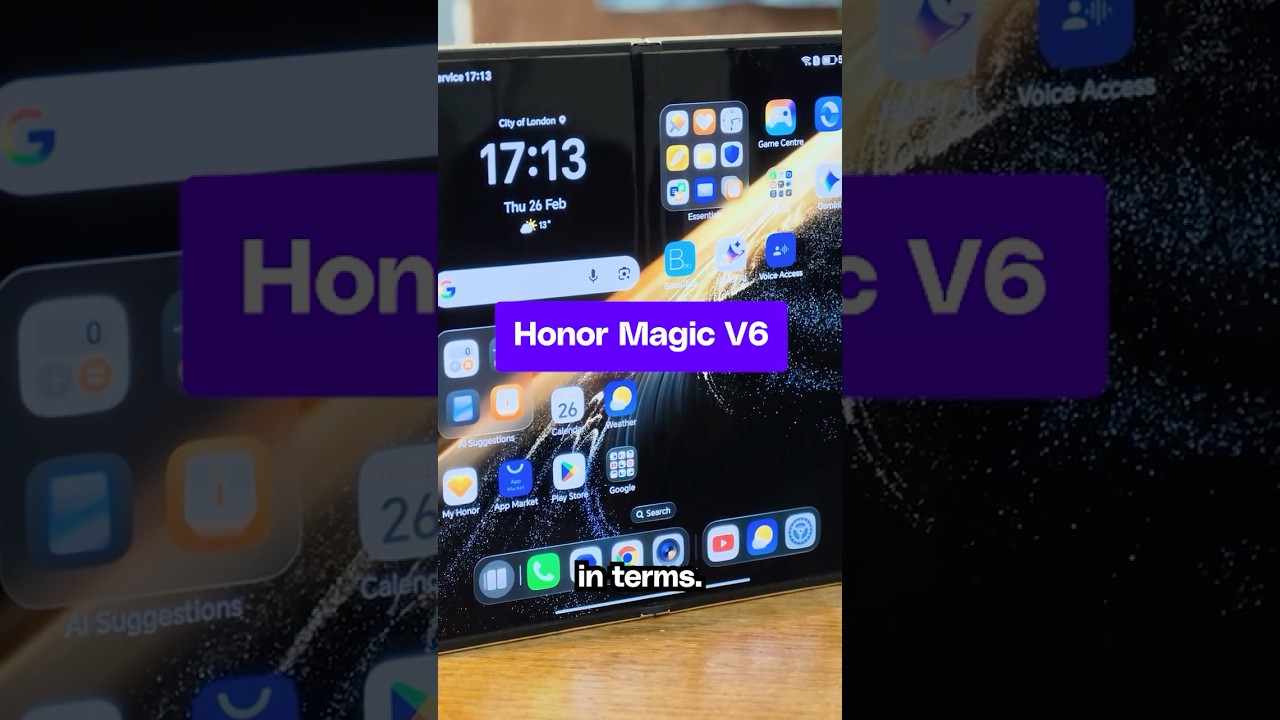 The Honor Magic V6 is sporting the biggest battery in the thinnest device out of foldable phones.