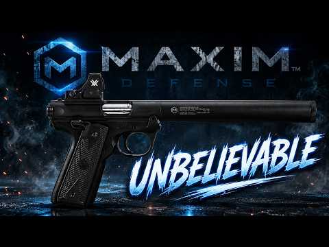THIS IS UNBELIEVABLY QUIET!!! MAXIM DEFENSE INTEGRALLY SUPPRESSED 22LR PISTOL