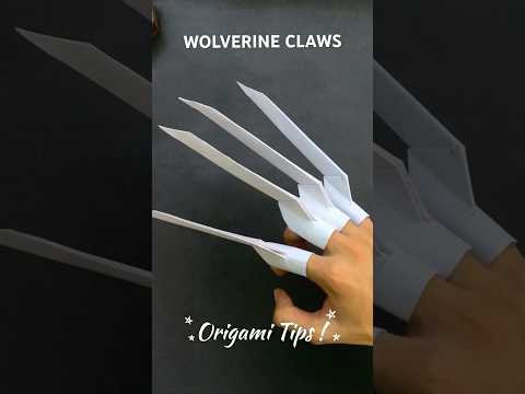 PAPER WOLVERINE CLAWS ORIGAMI | EASY  WOLVERINE ORIGAMI TUTORIAL | DIY PAPER CLAWS |