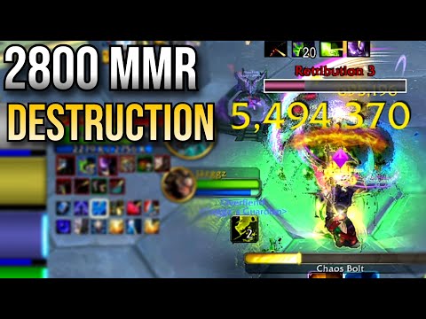 UNLEASHING CHAOS : THE ART OF DESTRO LOCK IN PVP | 2800 MMR WoW Arena