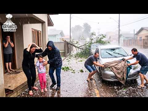 TOLEDO (PR): CHUVA DE PEDRA HISTÓRICA ATINGE A CIDADE E MORADORES RELATAM PÂNICO