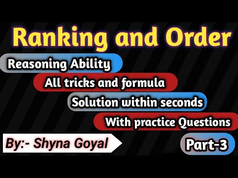 Ranking and Time sequence test - 3 Video Lecture - Reasoning Aptitude ...