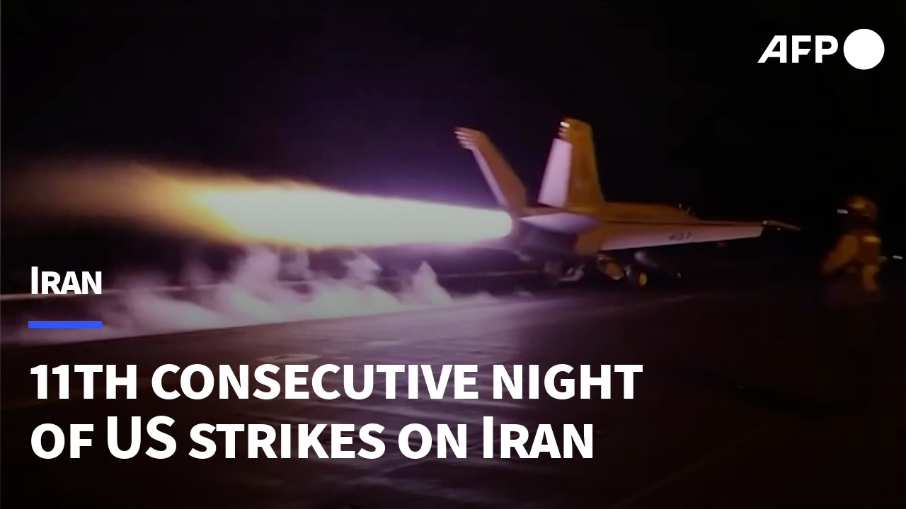 Video | US military strikes Iranian targets for 11th consecutive night | AFP