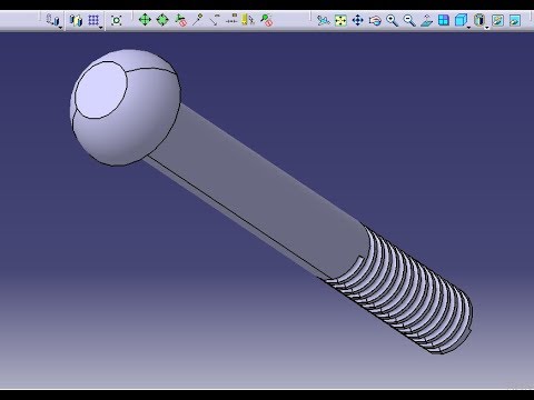 Plummer Block CATIA V5 Tutorial -Threaded Bolt (Part 5)