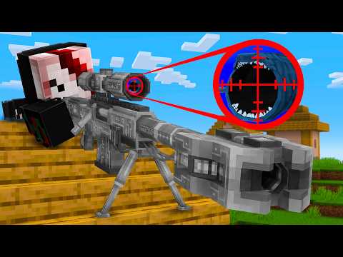 Usé Armas vs Monstruos Aterradores en Minecraft