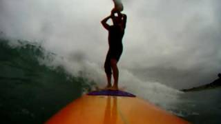 preview picture of video 'Mark, Alena and M Tandem Surfing at San Onofre Aug 2009'