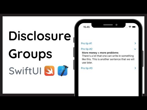 How to use Disclosure Groups in Xcode Tutorial (SwiftUI)