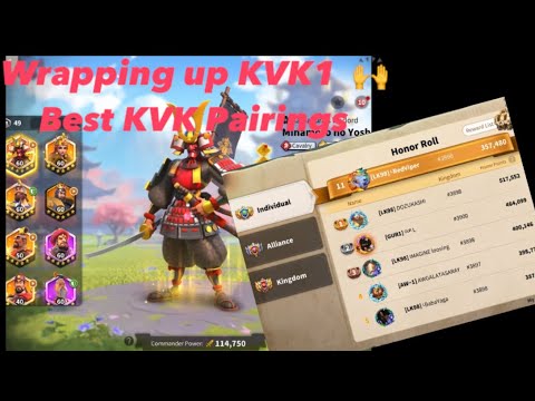 KvK 1 Wrap-Up! Account Progress + Best Field Commander Pairings #rok #kvk1 #riseofkingdoms 