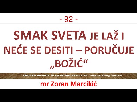 92 POSLEDNJA VREMENA - Smak sveta 21.12.20. je laž i neće se desi - poručuje "BOŽIĆ" i upravu je...