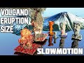 Volcano Eruption Size Comparison 😱 Slow Motion