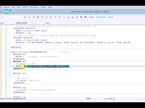 SAP OO ABAP S2 Access modifiers