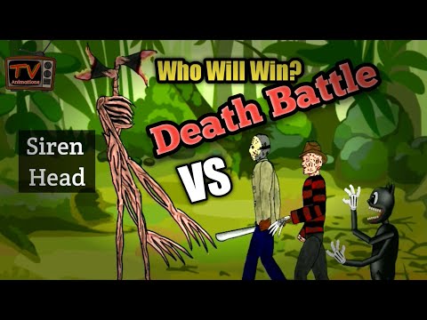 Siren Head vs Cartoon Cat, Freddy, Jason Voorhees - Death Battle, Who will win [Drawing Cartoon 2]