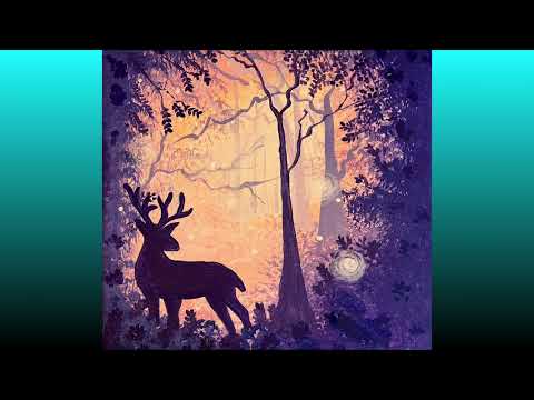 Learn How to Paint with me Acrylics//FANTASY FAIRY WOODLAND//Easy Beginner Acrylic Painting RELAXING