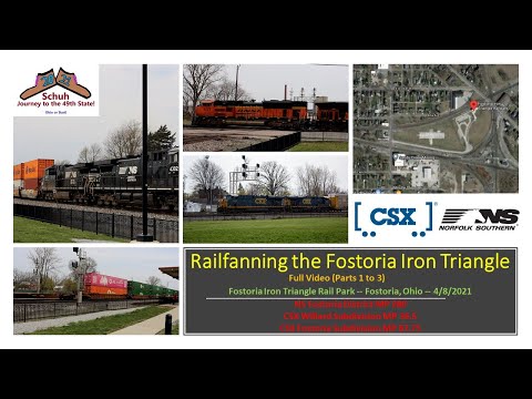 Railfanning the Fostoria Iron Triangle Full Video (Parts 1-3)
