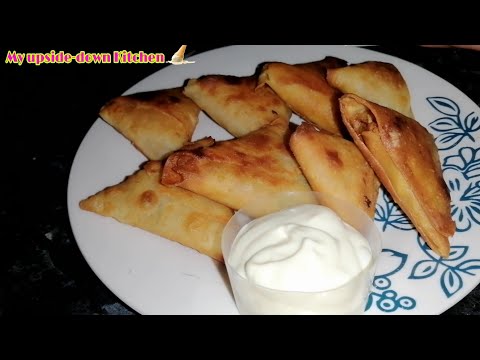 I tried making samosas for the first time โบ๏ธ |chicken samosa