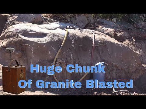 Blasting Granite rocks in a site cut at Mt. Martha Stage 1