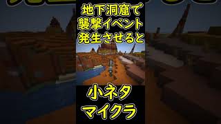 地下洞窟で『襲撃イベント』を発生させてみた結果、、、？　【マイクラ/マインクラフト】 #shorts